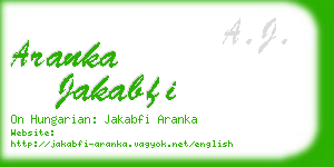 aranka jakabfi business card